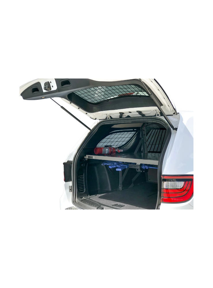 Pro-gard Window Guard - shown installed in a vehicle, for public safety use cases.